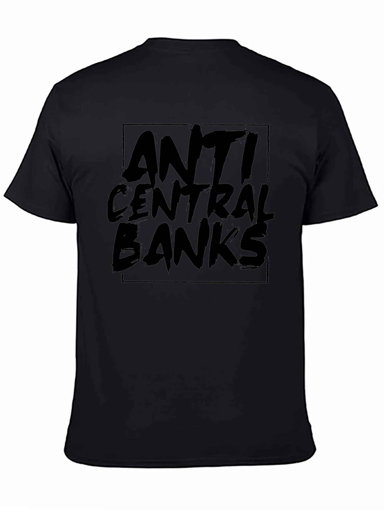 Camiseta Negra Anti Bancos Centrales - Protesta con Estilo