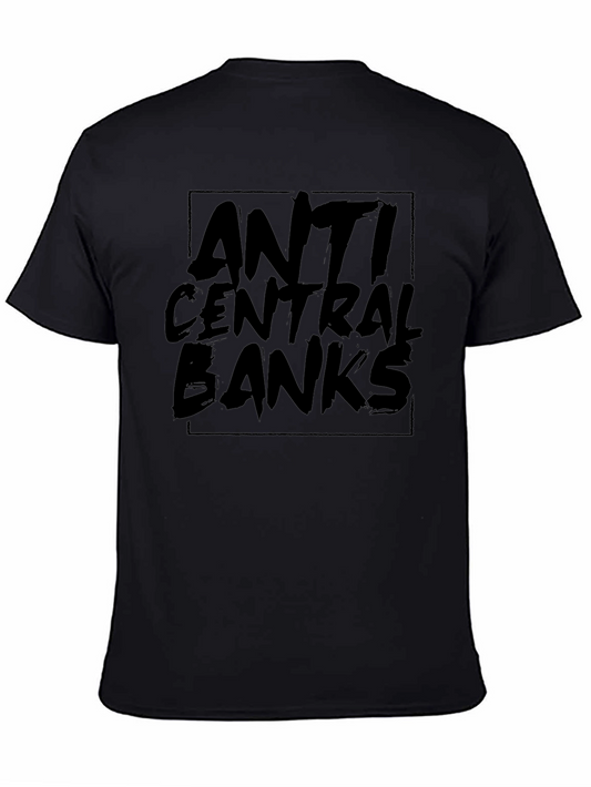 Camiseta Negra Anti Bancos Centrales - Protesta con Estilo