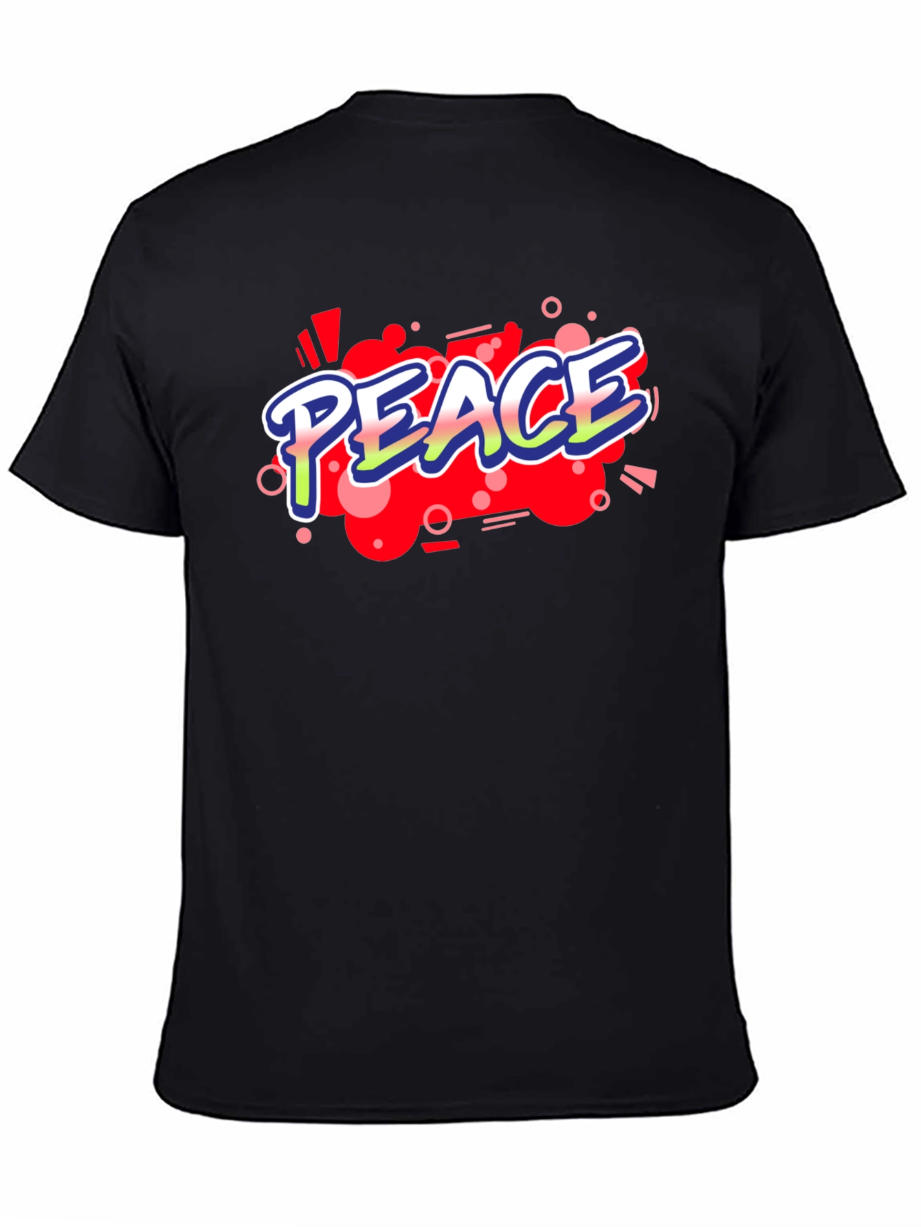 Camiseta Negra con Diseño Peace