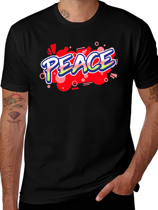 Camiseta Negra con Diseño Peace