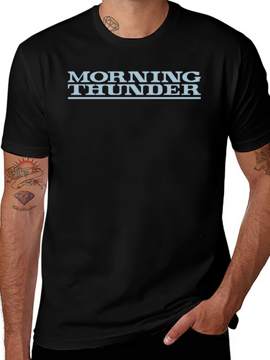 Camiseta Negra Morning Thunder Casual Hombre