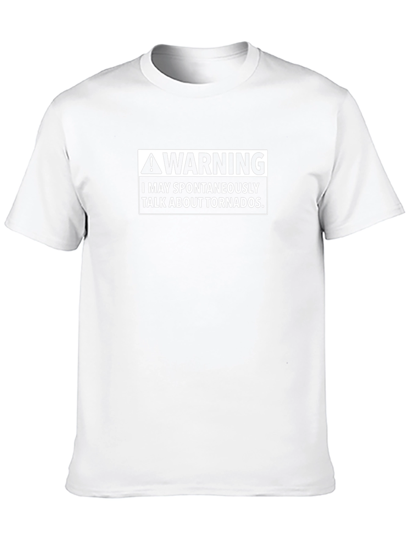 Camiseta Negra Divertida Aviso Tornado - Algodón Suave