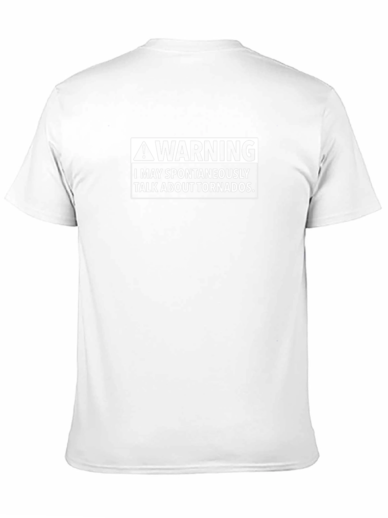 Camiseta Negra Divertida Aviso Tornado - Algodón Suave