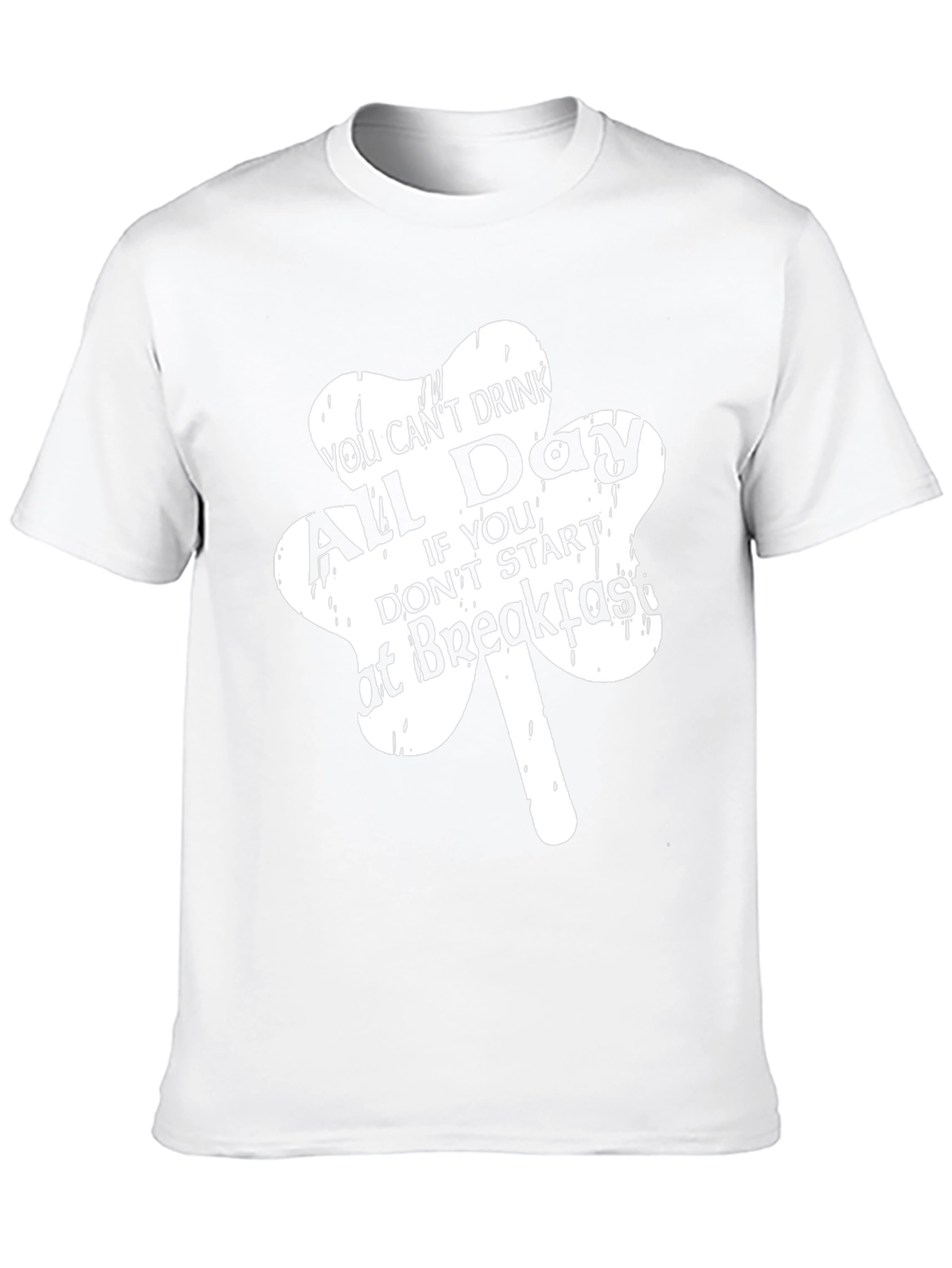 Camiseta Negra con Diseño de Trébol para Fiesta
