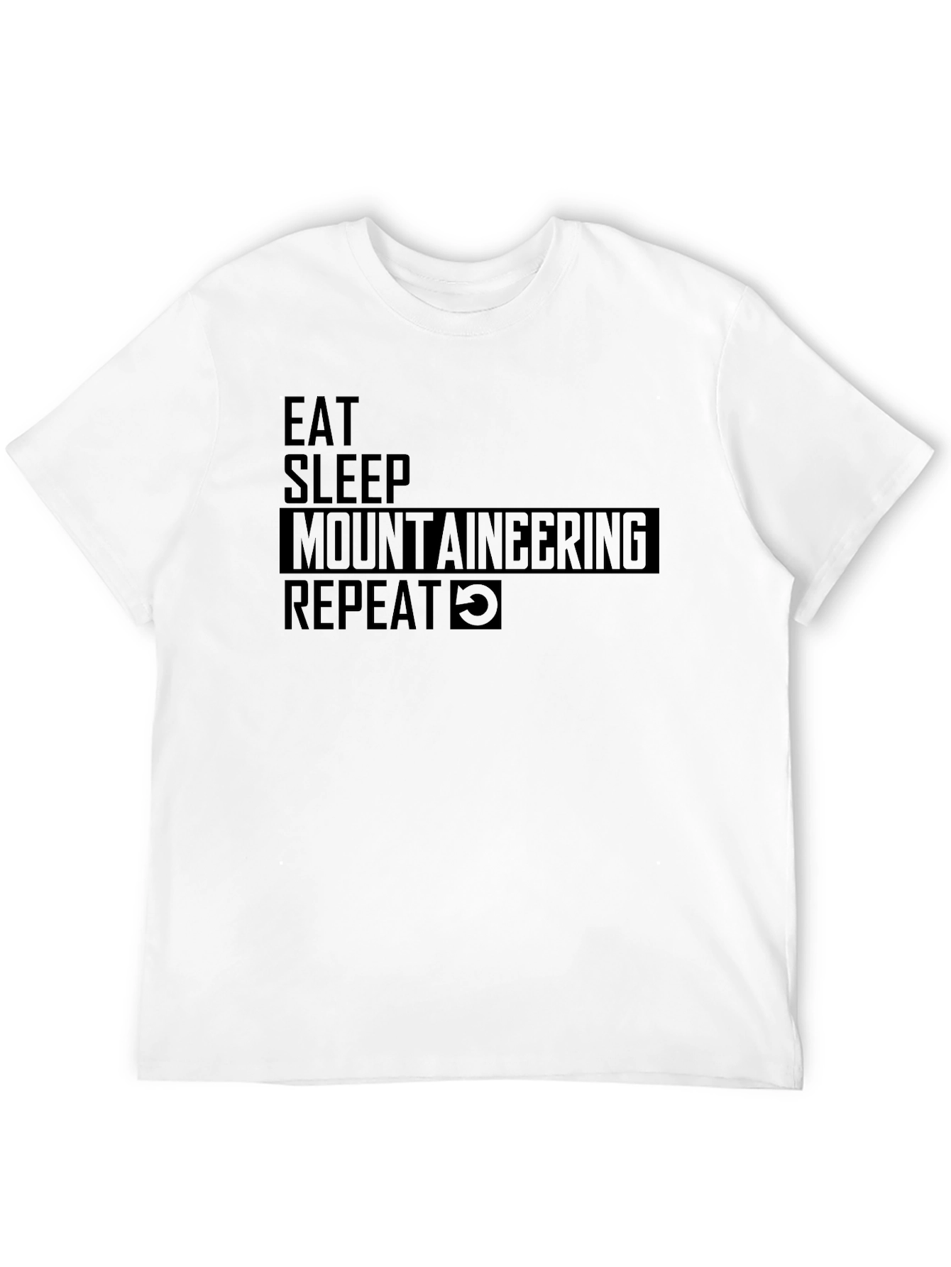 Camiseta Negra: Come Duerme Montañismo Repetir