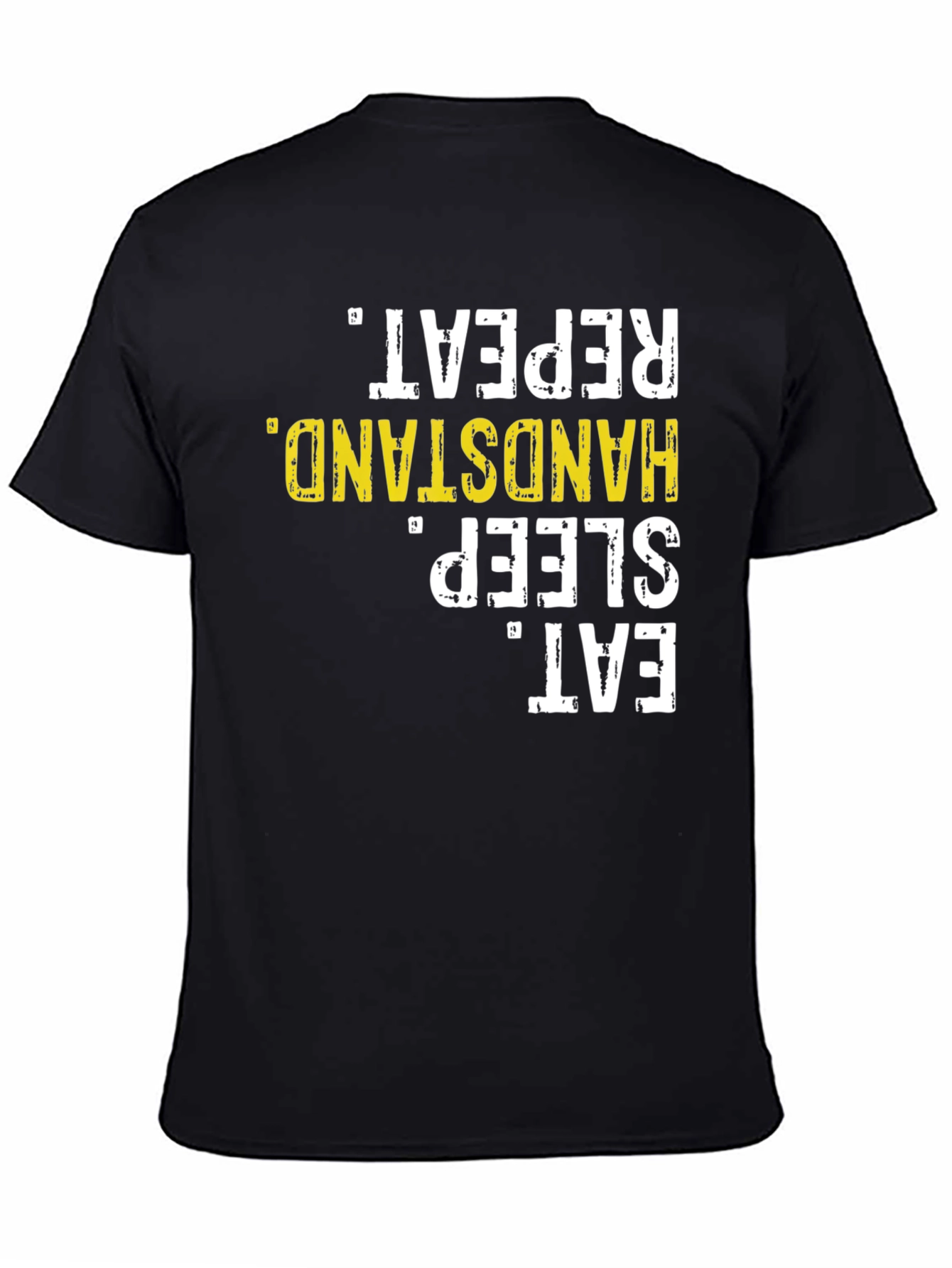 Camiseta Negra: Come Duerme Handstand Repite