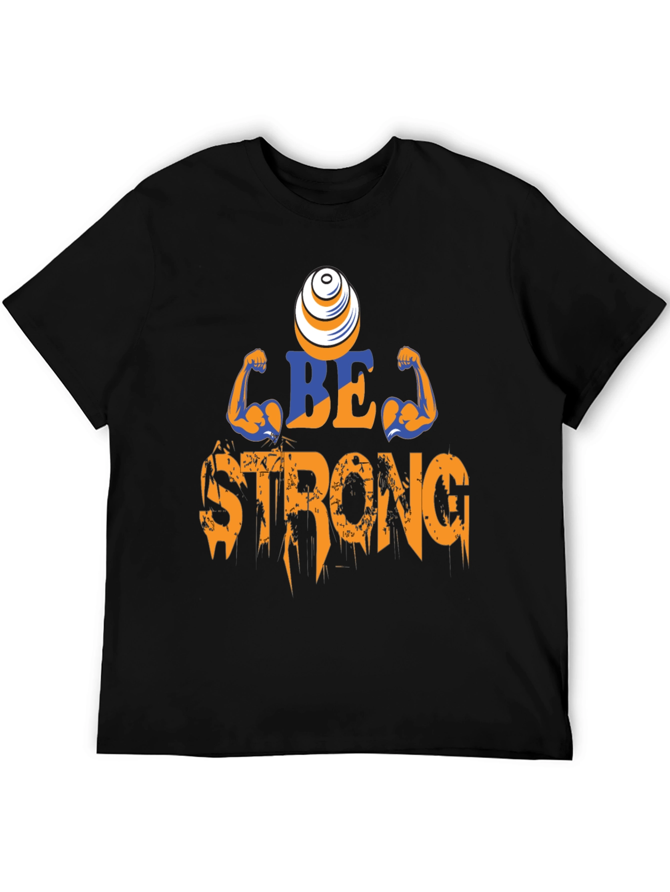 Camiseta Negra Be Strong - Diseño Motivacional