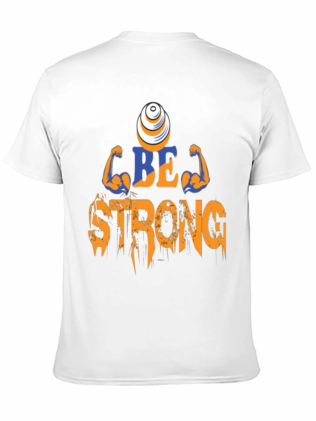 Camiseta Negra Be Strong - Diseño Motivacional