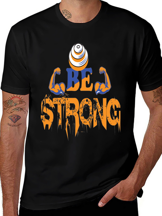 Camiseta Negra Be Strong - Diseño Motivacional