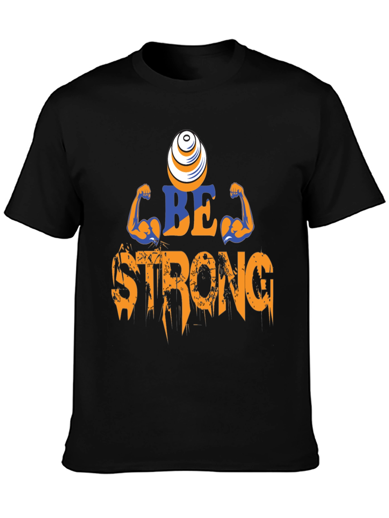 Camiseta Negra Be Strong - Diseño Motivacional