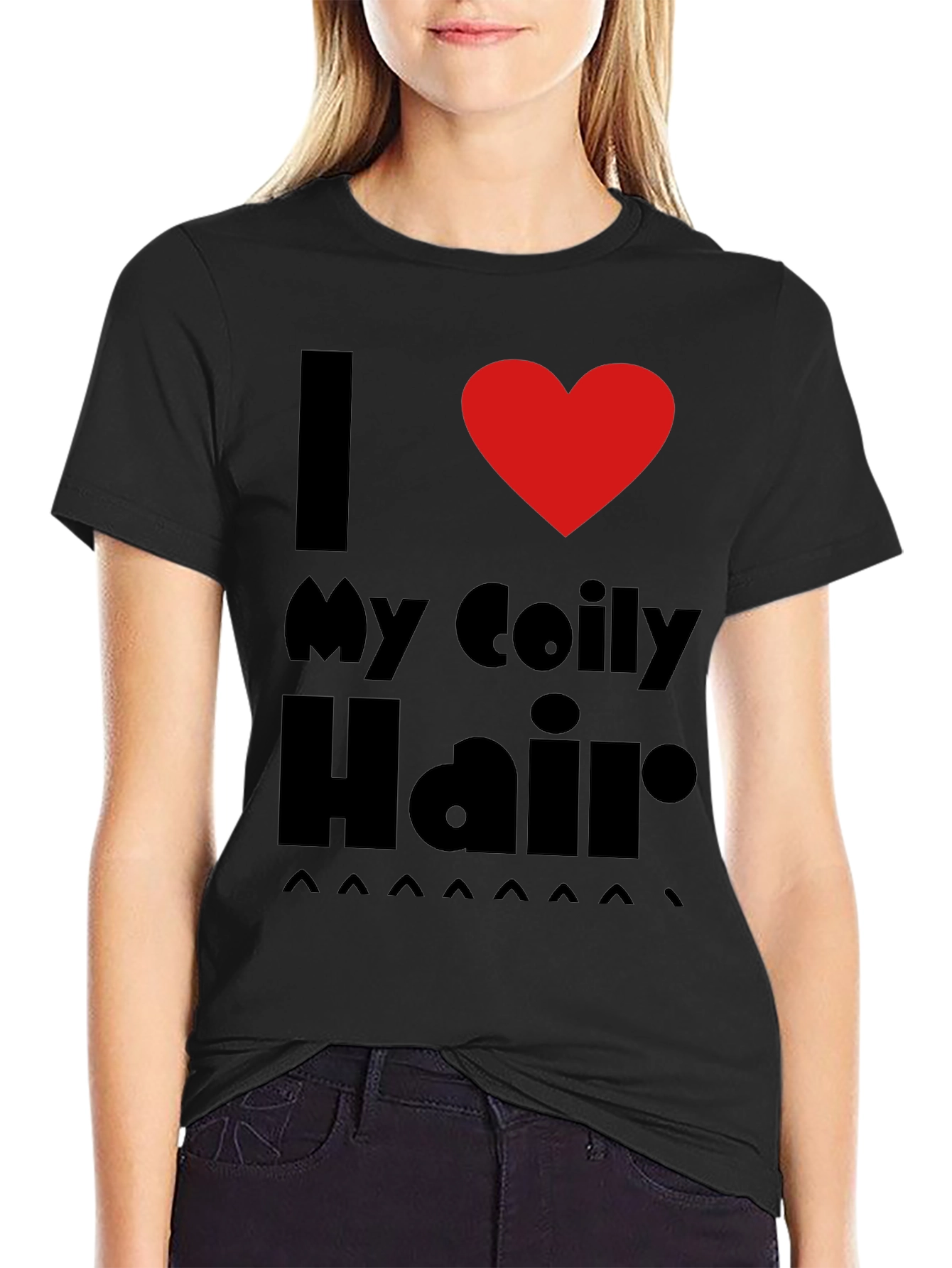 Camiseta Negra Amo Mi Pelo Rizado
