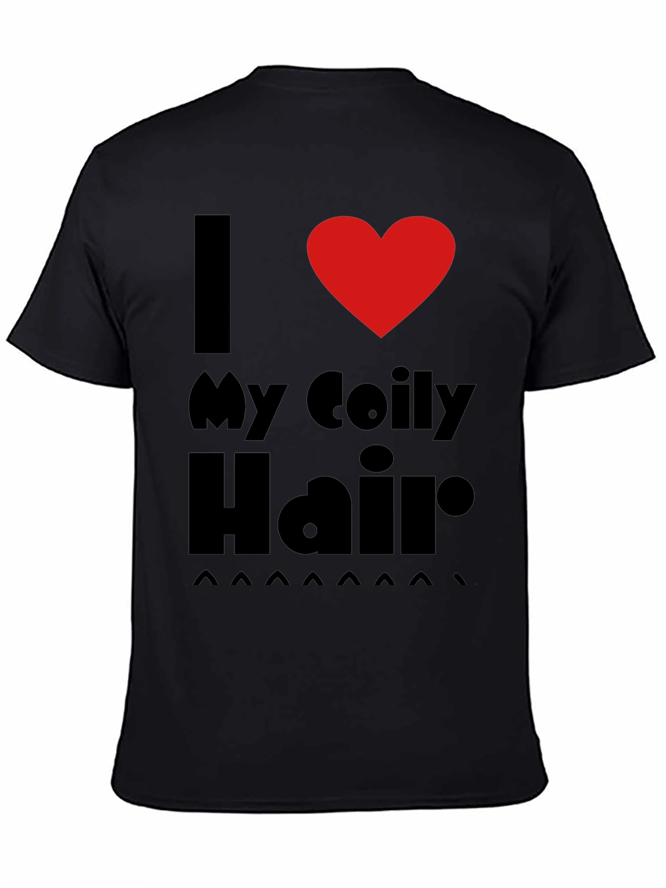Camiseta Negra Amo Mi Pelo Rizado
