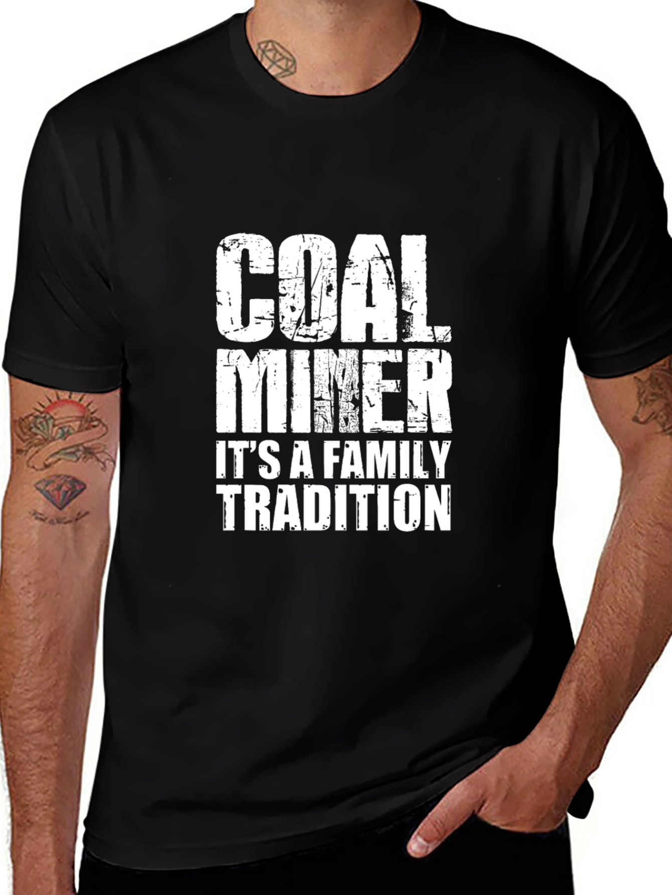 Camiseta Negra Coal Miner Family Tradition