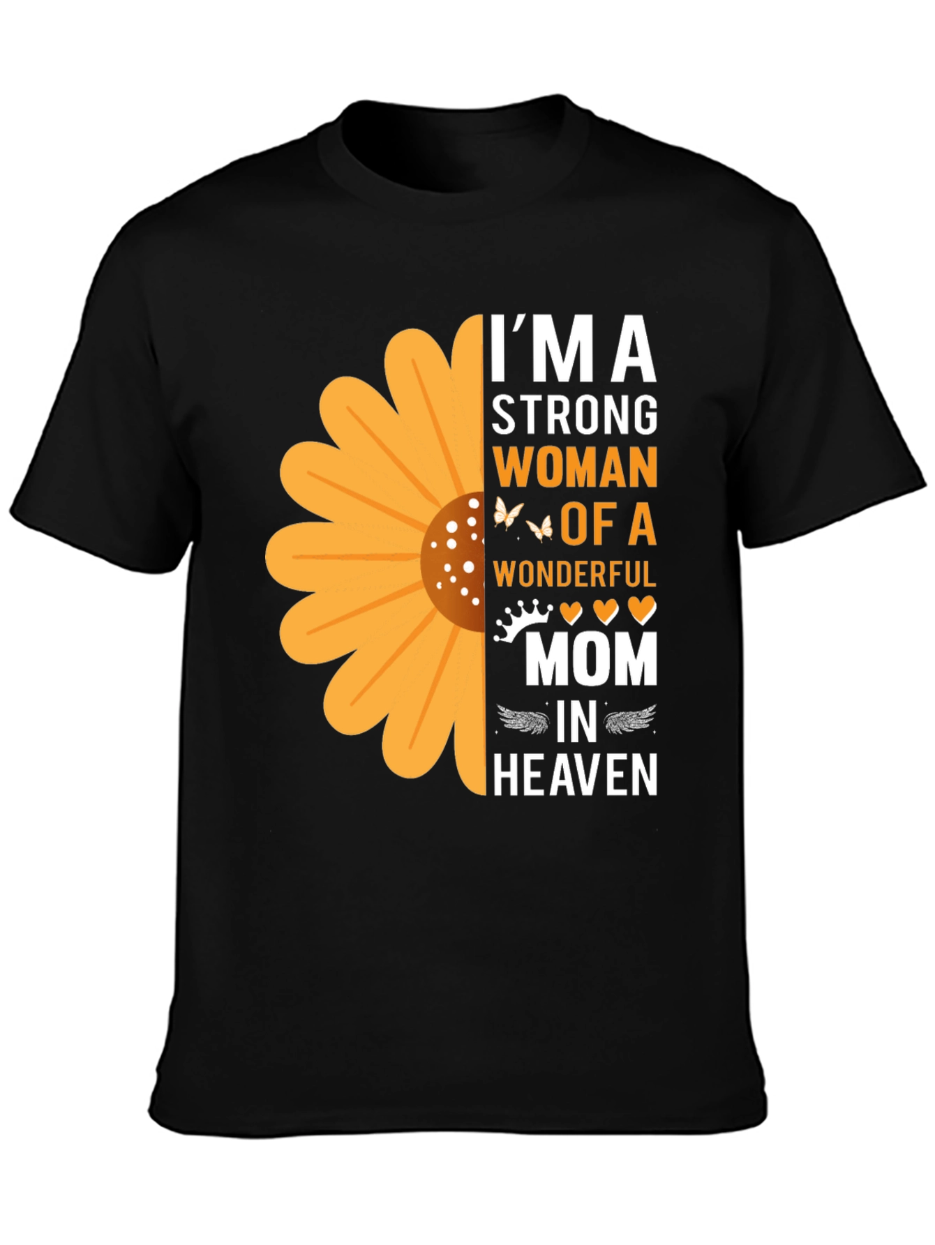 Camiseta con Diseño de Girasol Mamá en el Cielo