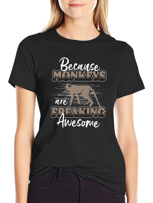 Camiseta Negra Monkeys are Awesome