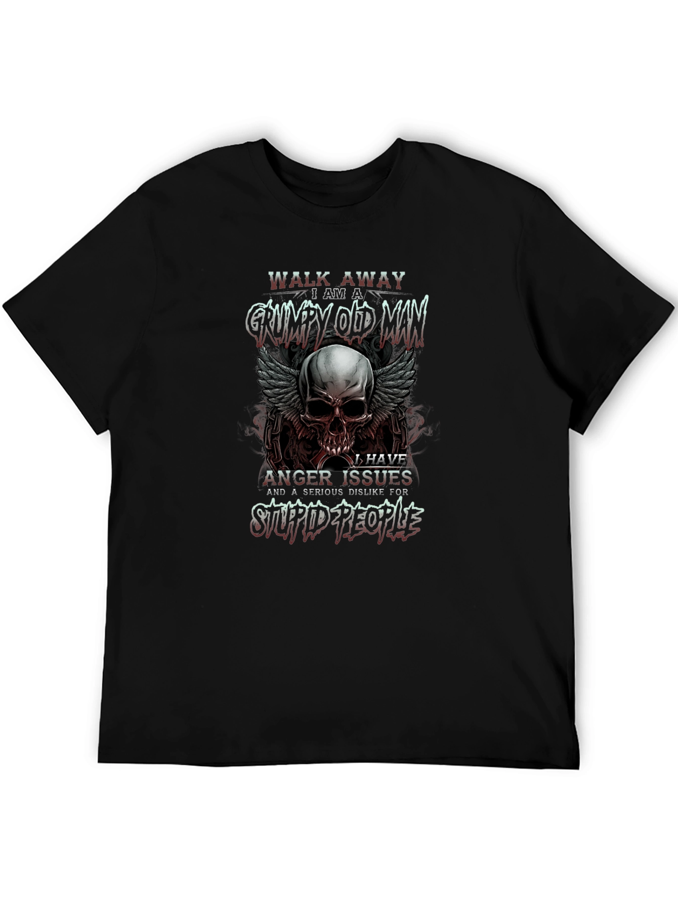 Camiseta Hombre Grumpy Old Man con Calavera