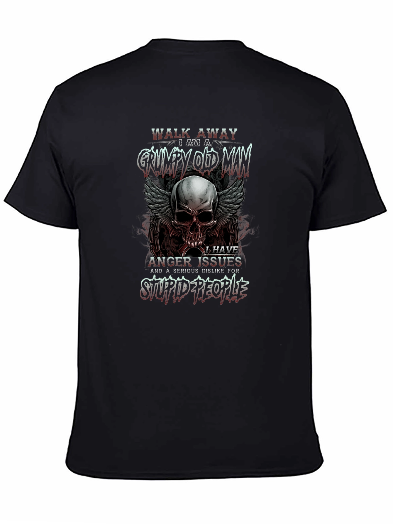 Camiseta Hombre Grumpy Old Man con Calavera