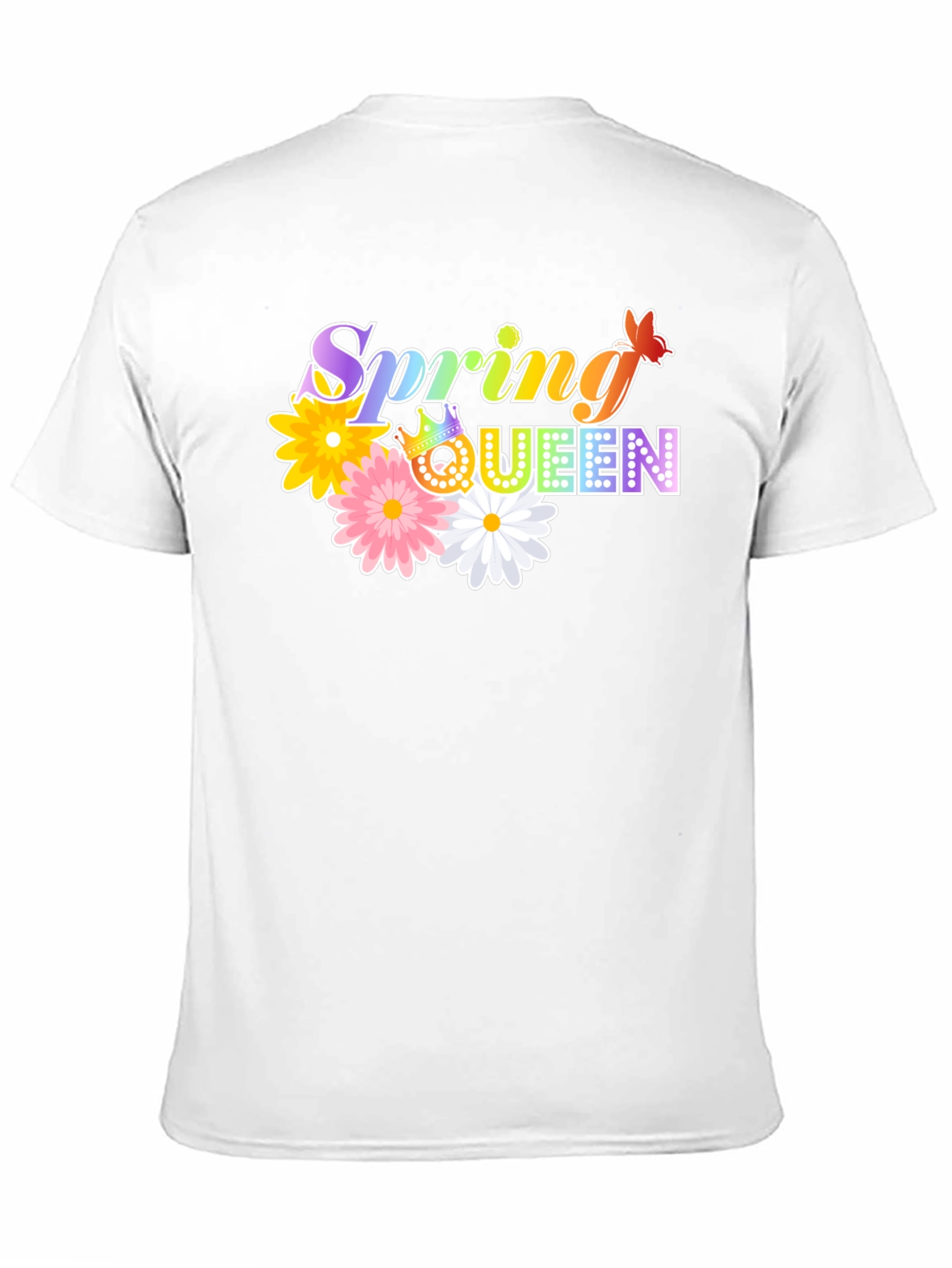 Camiseta Negra Spring Queen con Flores