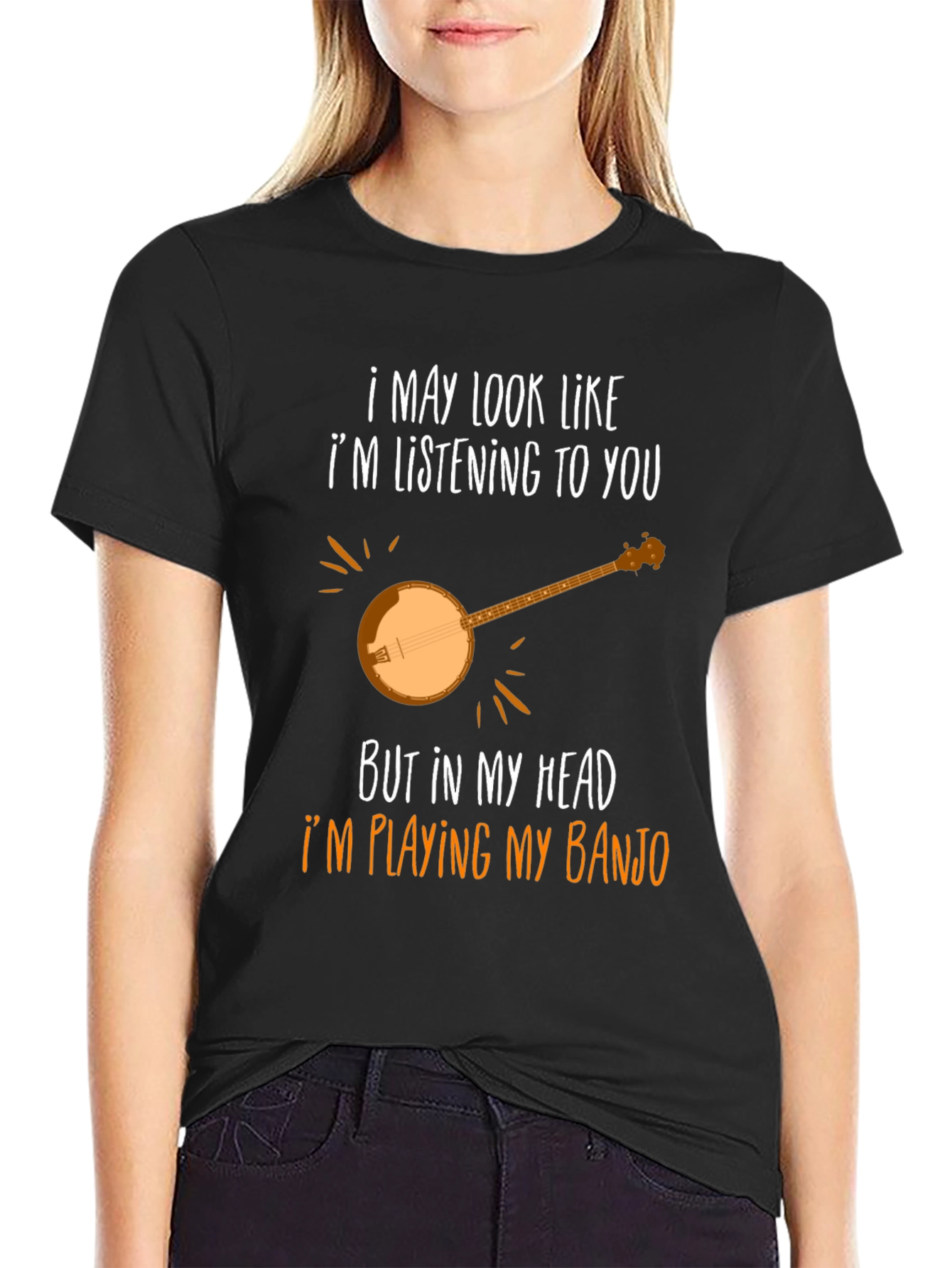 Camiseta Negra Banjo - Te Escucho (En Mi Cabeza)