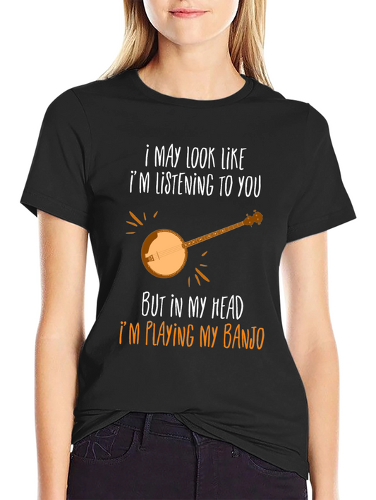 Camiseta Negra Banjo - Te Escucho (En Mi Cabeza)