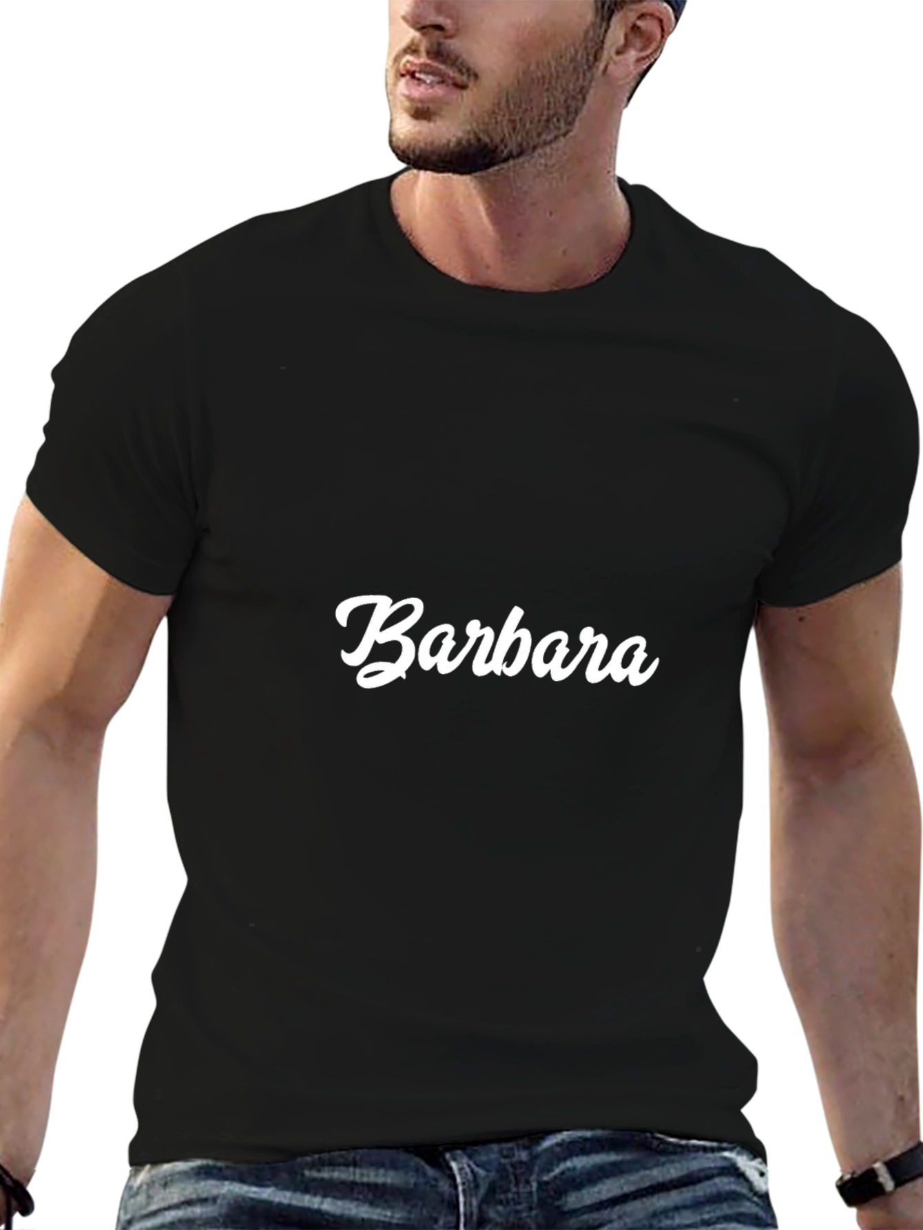 Camiseta Negra Personalizada Barbara