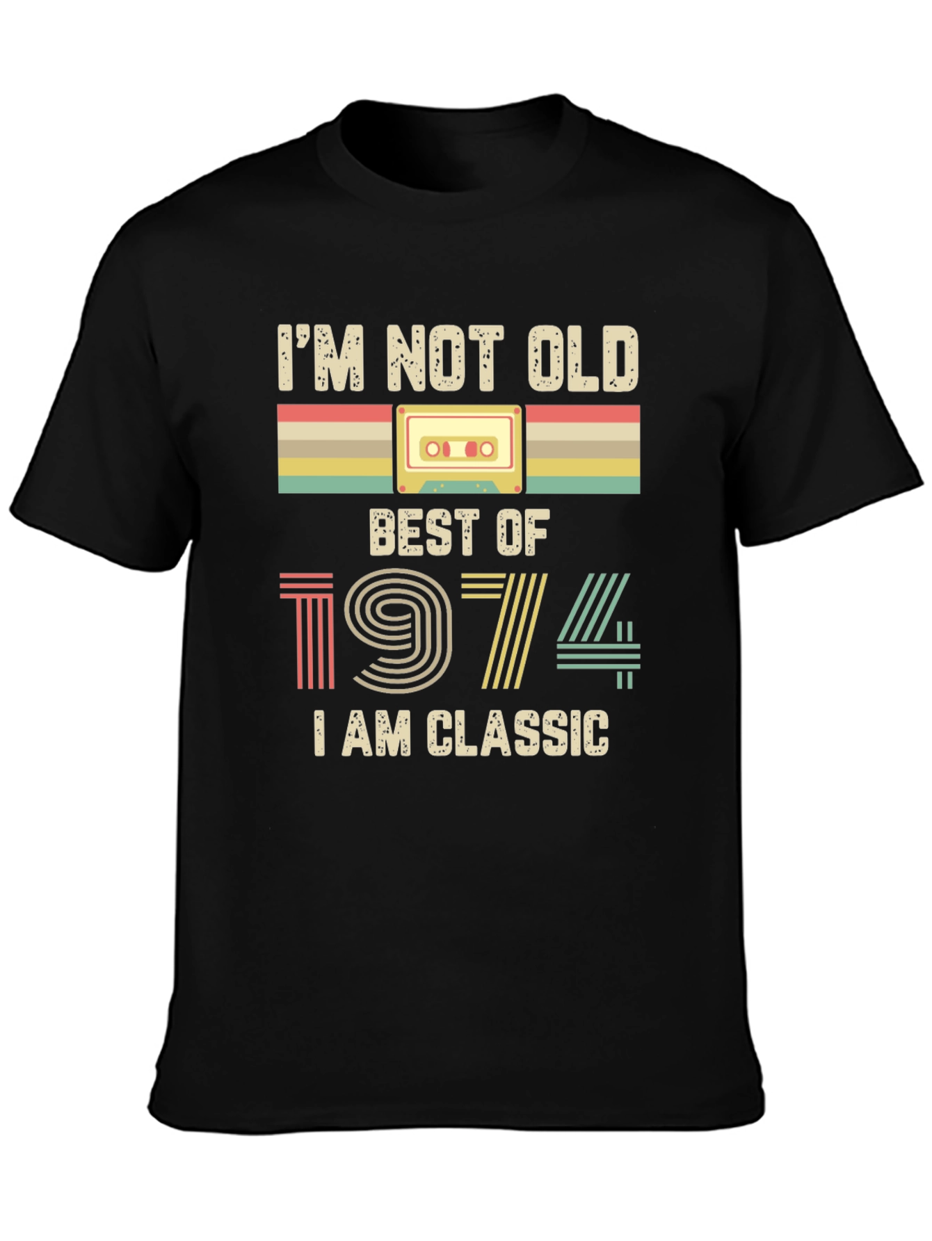 Camiseta Negra Retro Best of 1974