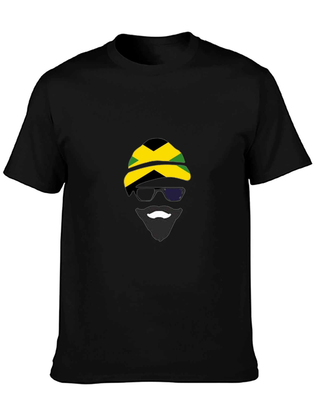 Camiseta Negra Estilo Jamaicano