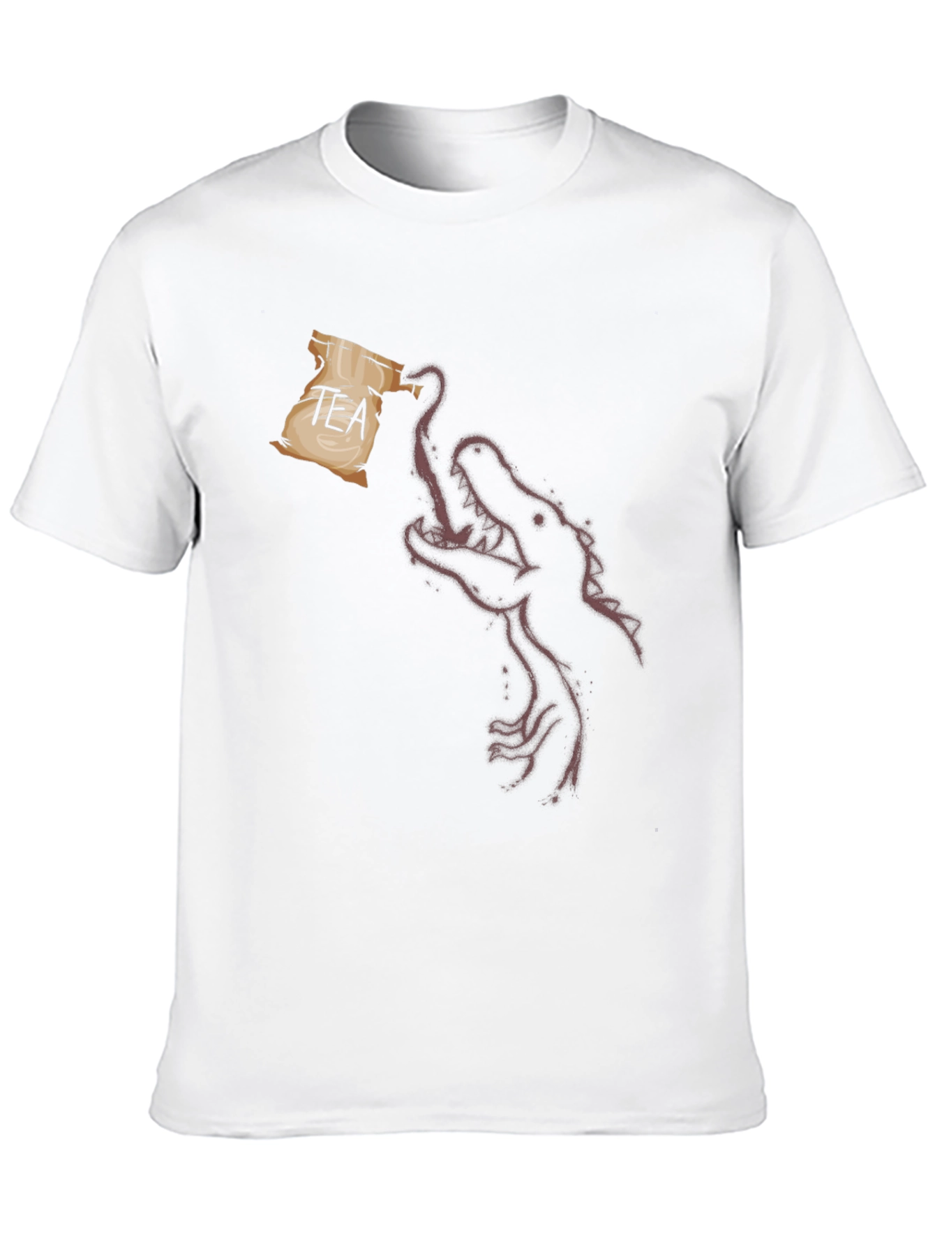 Camiseta Negra con Diseño de Dragón y Té