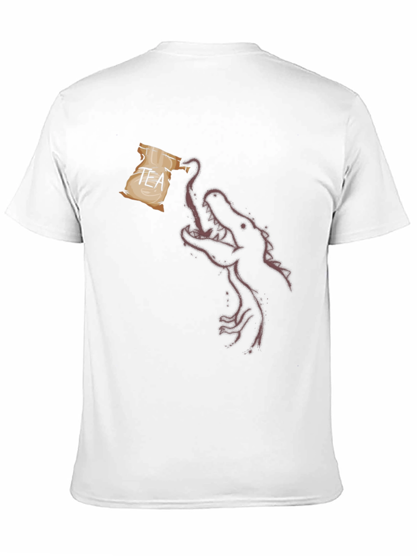 Camiseta Negra con Diseño de Dragón y Té