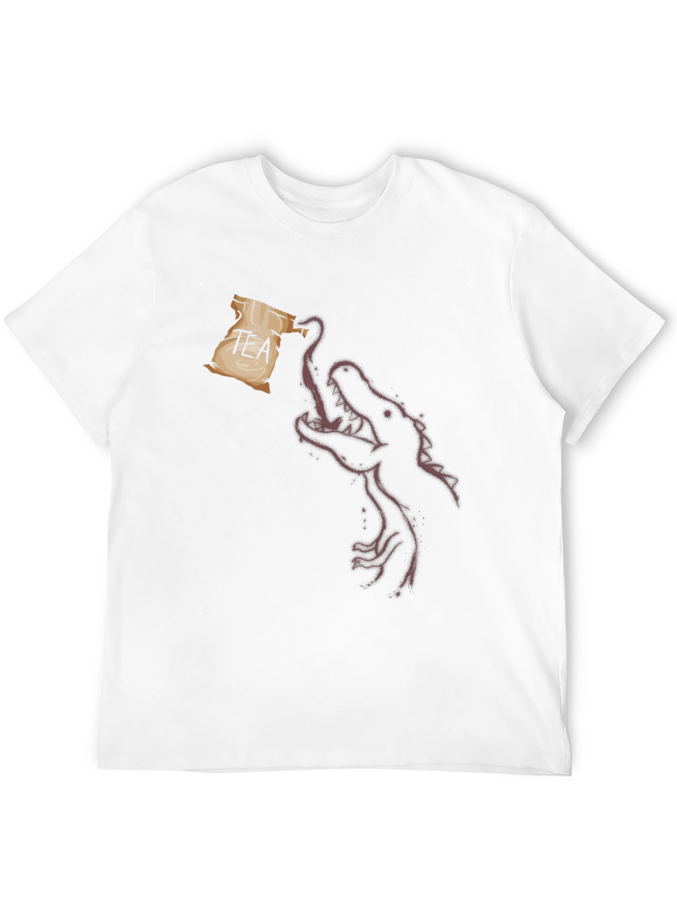 Camiseta Negra con Diseño de Dragón y Té