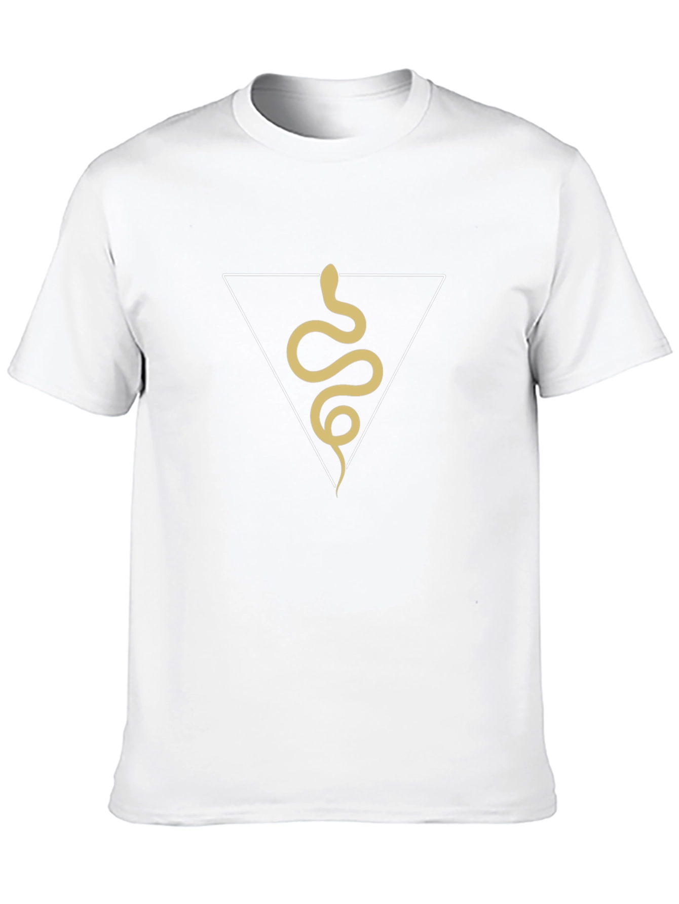 Camiseta Negra con Serpiente en Triángulo