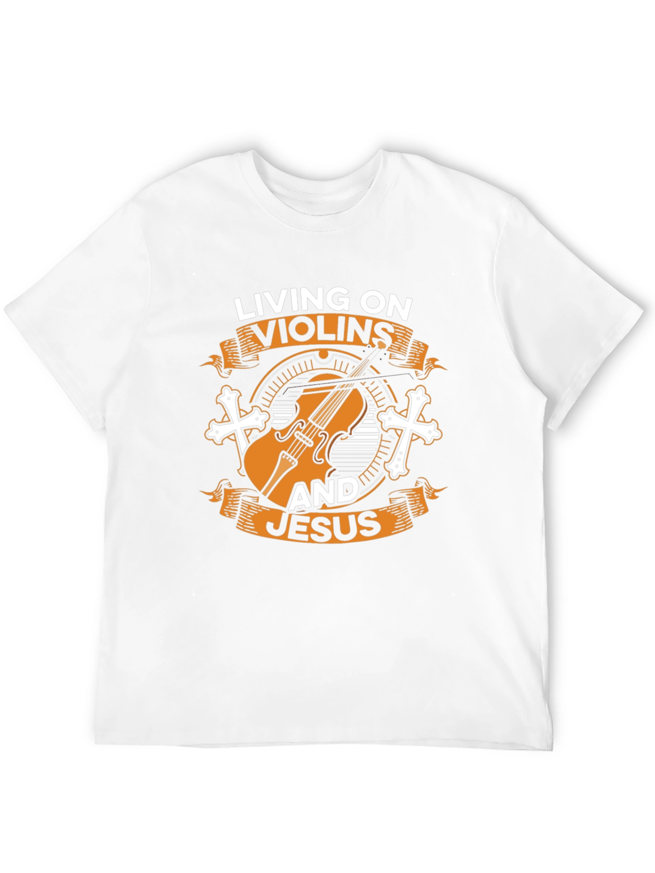 Camiseta Negra: Violines y Jesús