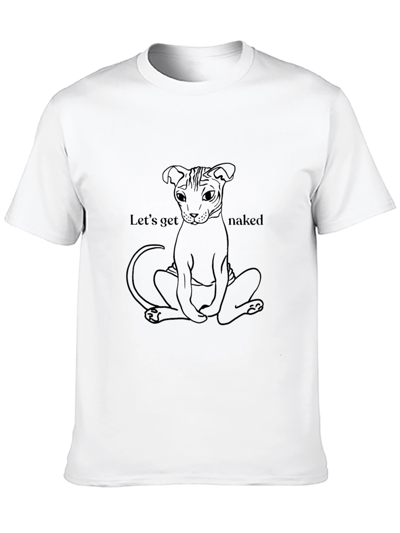 Camiseta Negra: Gato Vamos a Desnudarnos