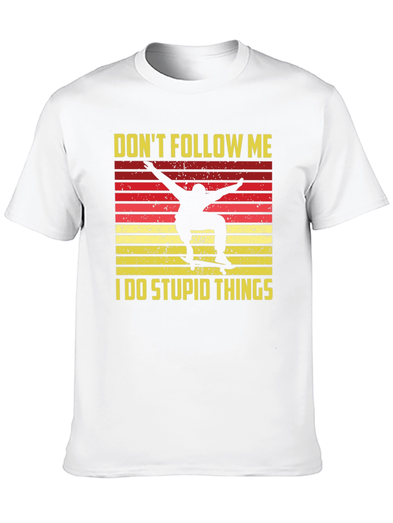 Camiseta Negra con Diseño de Skater No Me Sigas