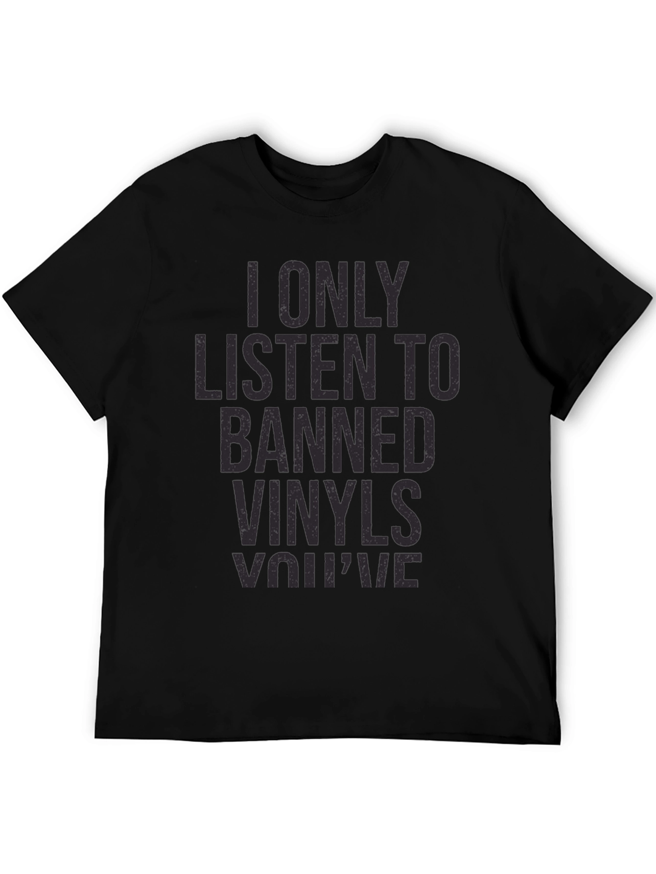 Camiseta Negra: Solo Escucho Vinilos Prohibidos