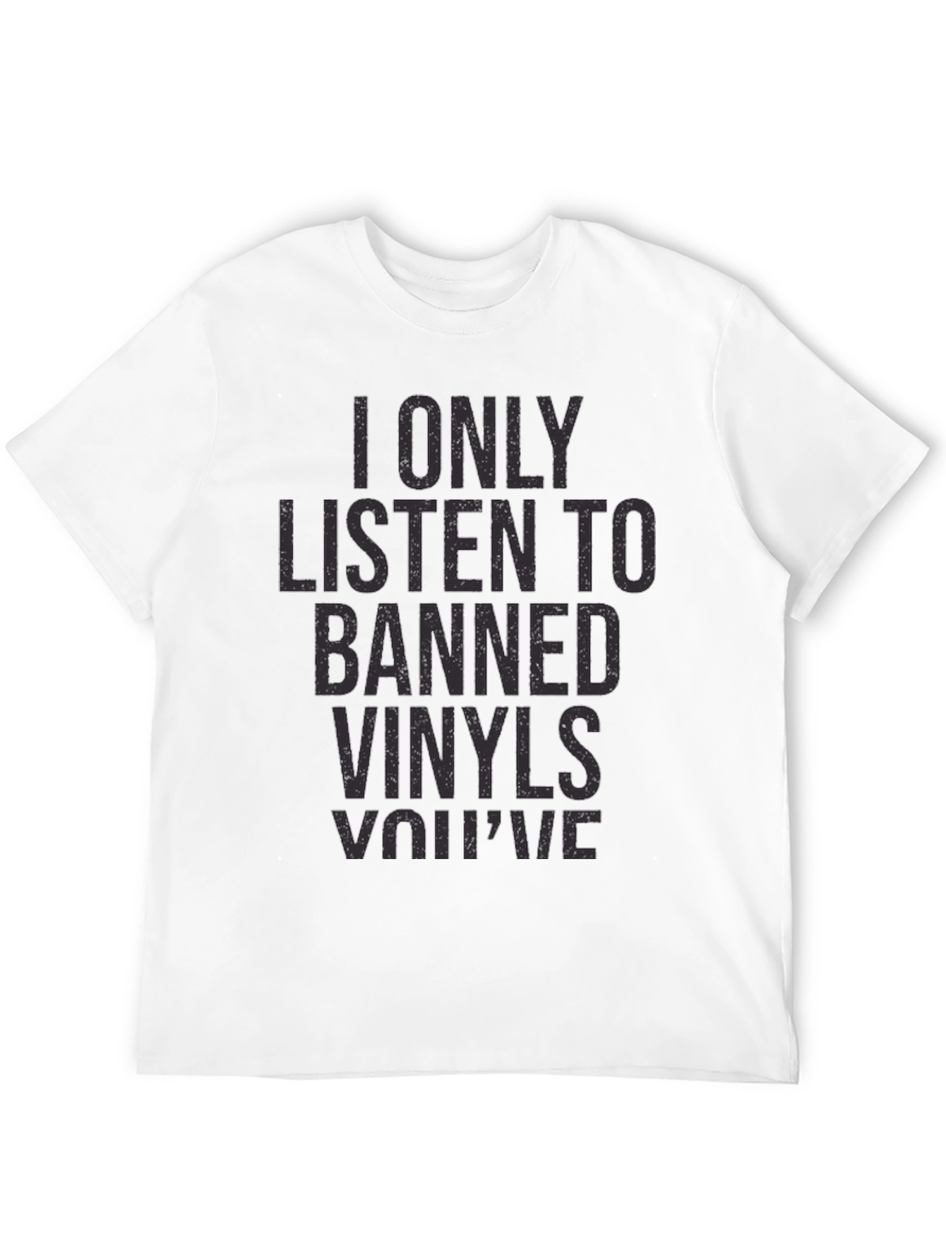 Camiseta Negra: Solo Escucho Vinilos Prohibidos