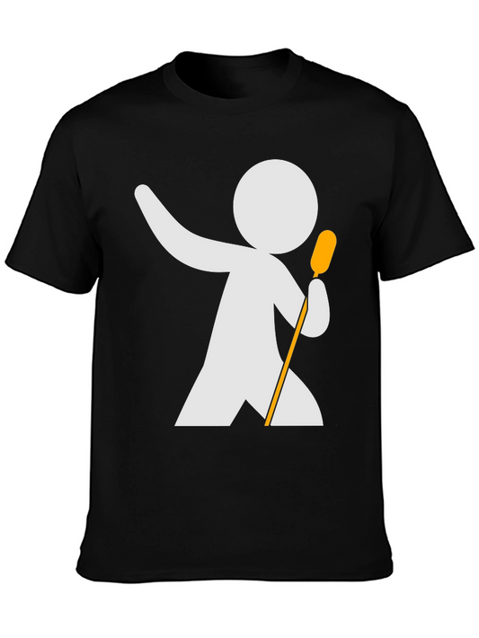 Camiseta Negra con Diseño de Cantante