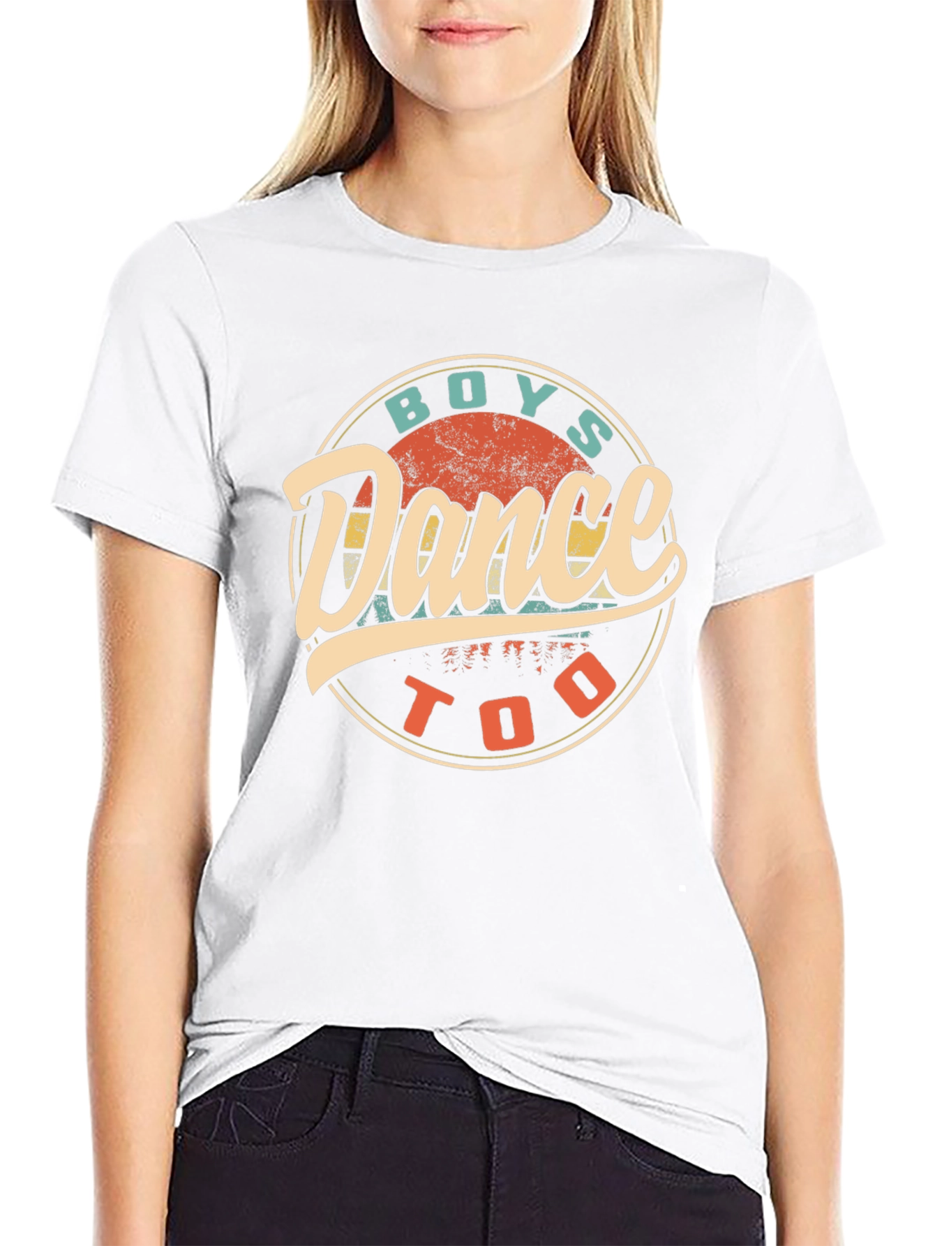 Camiseta Negra Retro Boys Dance Too