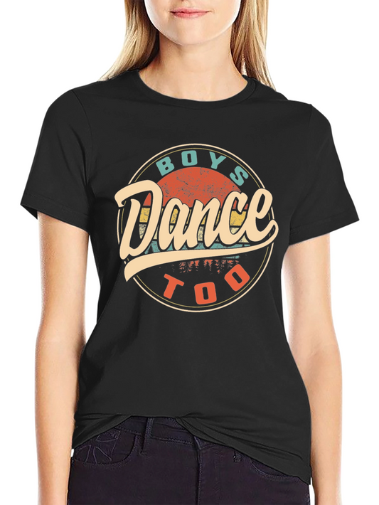 Camiseta Negra Retro Boys Dance Too