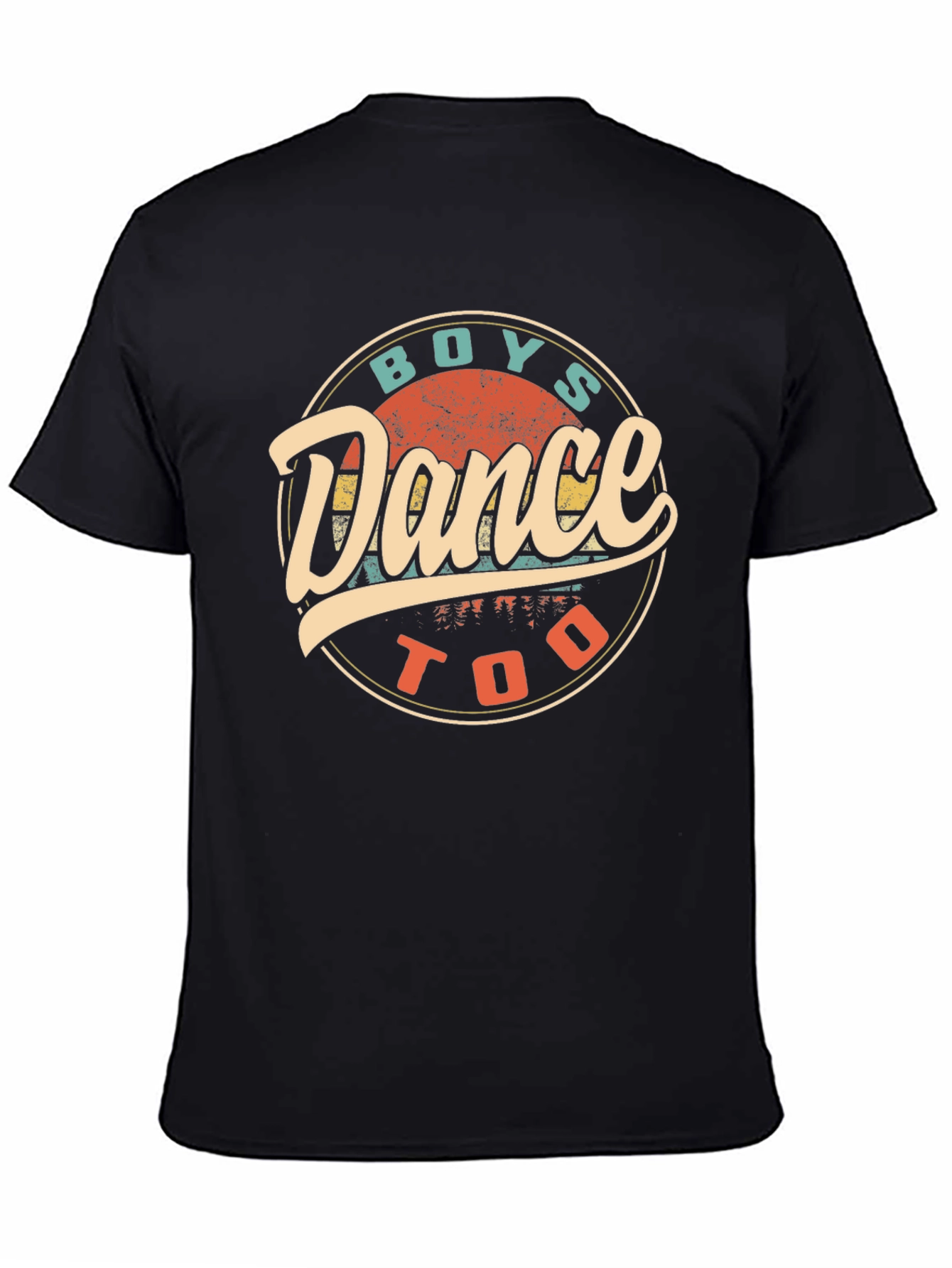 Camiseta Negra Retro Boys Dance Too