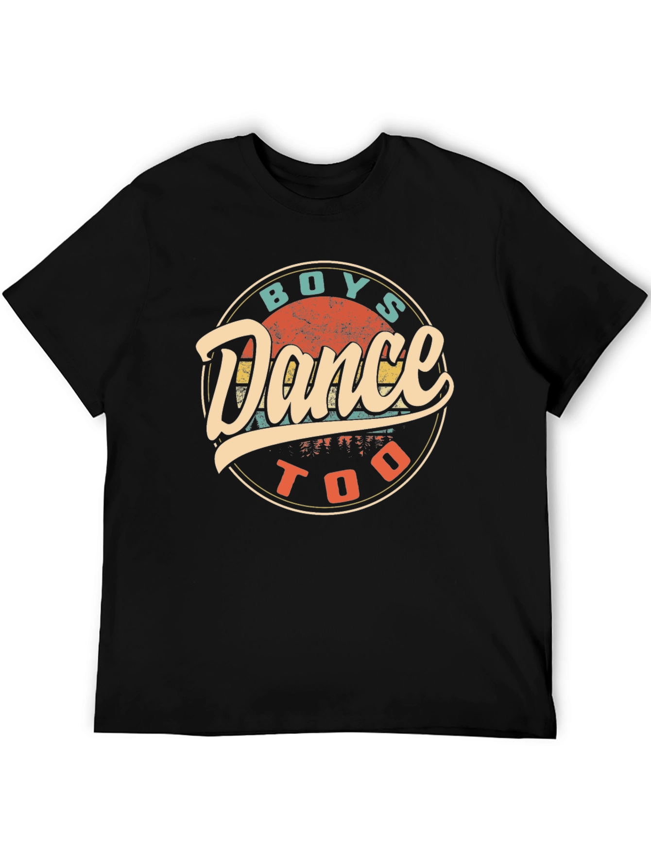 Camiseta Negra Retro Boys Dance Too
