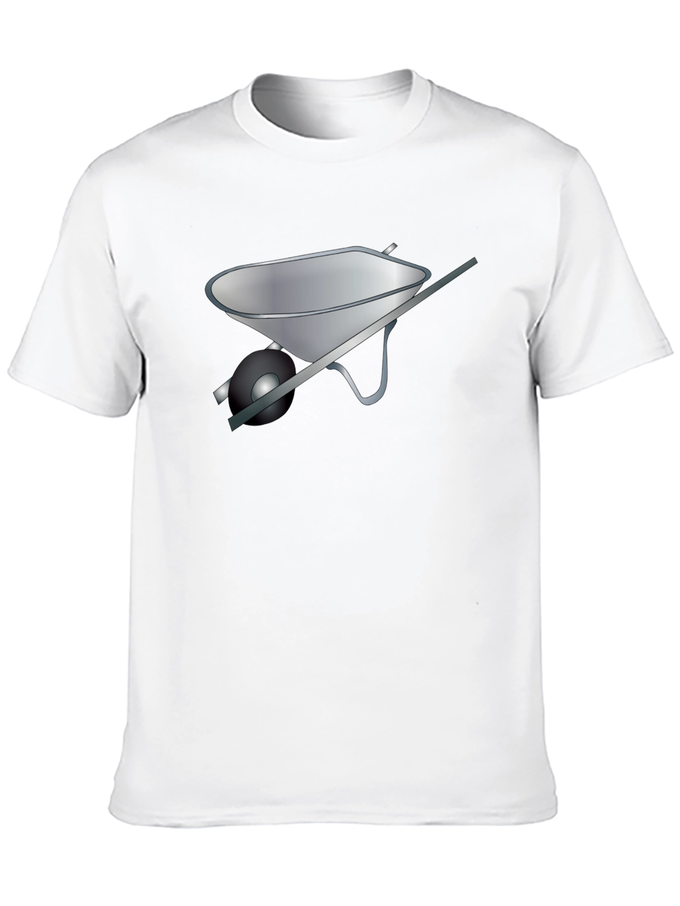 Camiseta Negra con Diseño de Carretilla para Jardinero