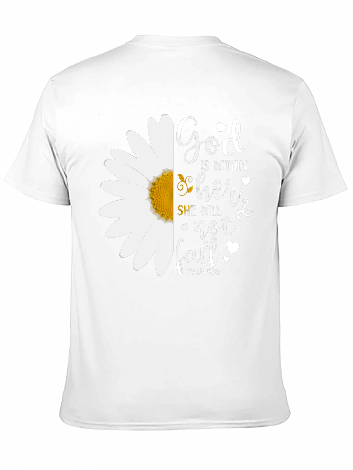 Camiseta Negra con Diseño Floral Inspirador
