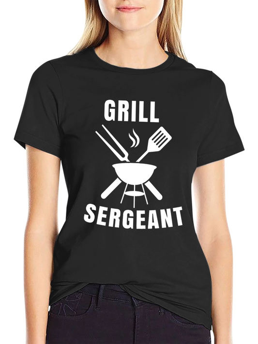 Camiseta Negra Grill Sergeant para Parrilleros Expertos