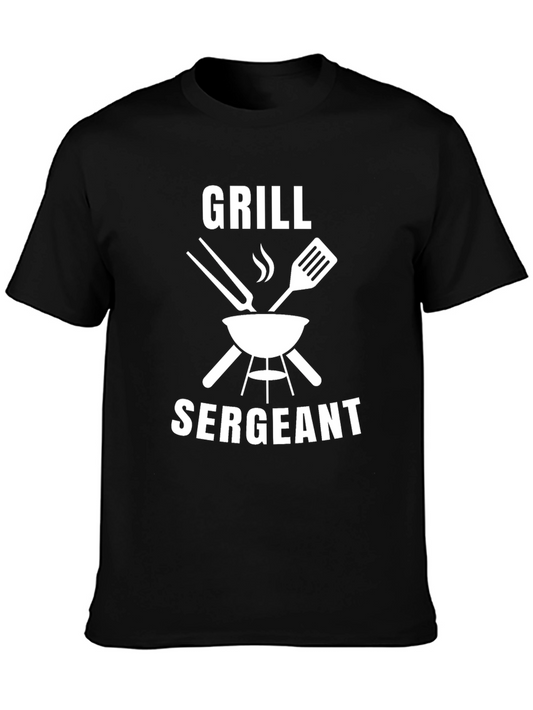 Camiseta Negra Grill Sergeant para Parrilleros Expertos