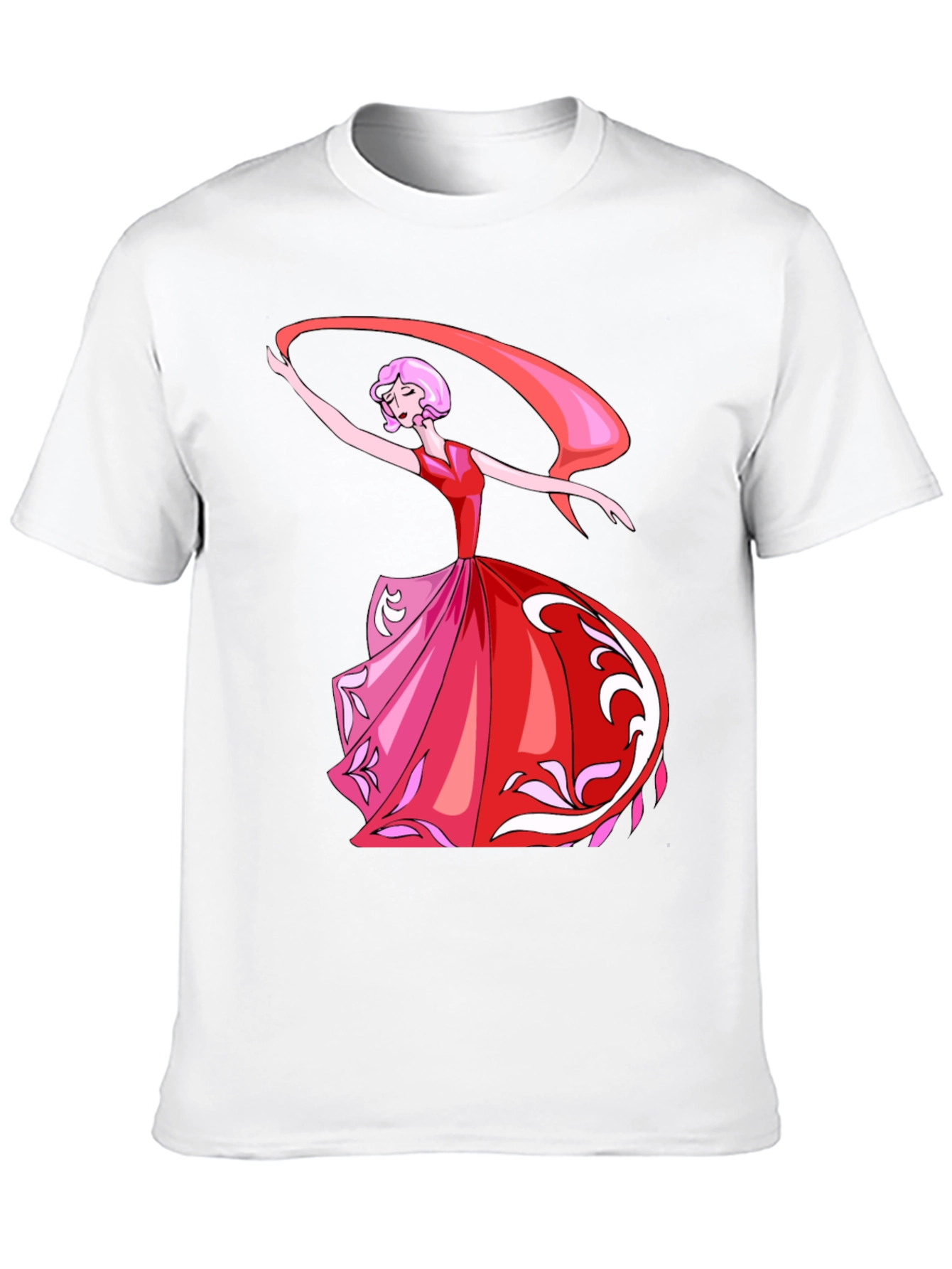 Camiseta Negra con Diseño de Bailarina Animada