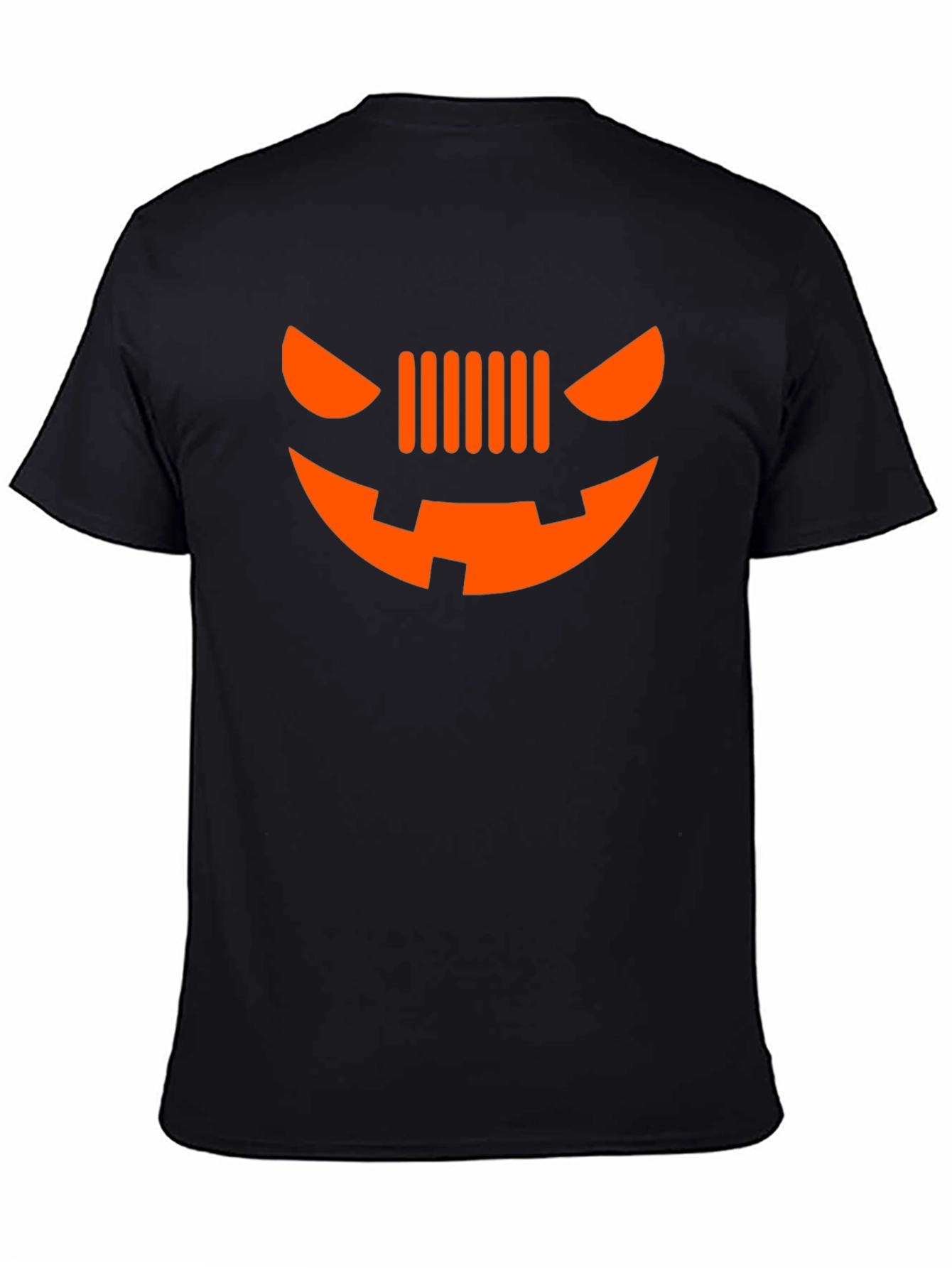 Camiseta Halloween Cara Calabaza Coche