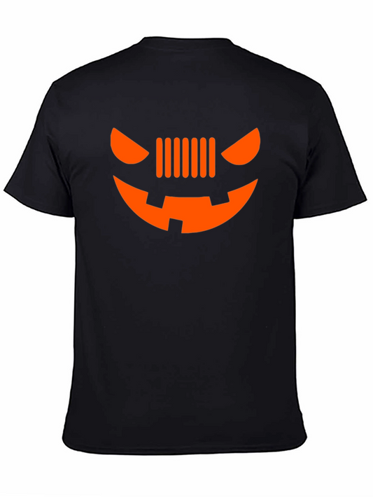 Camiseta Halloween Cara Calabaza Coche