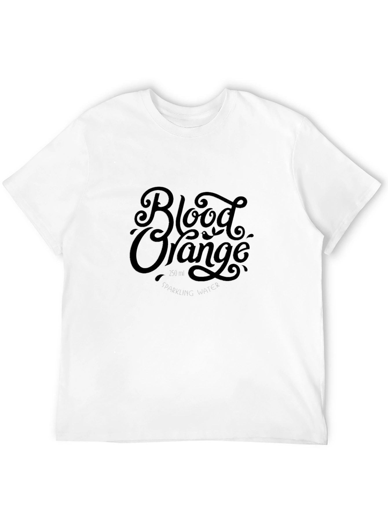 Camiseta Negra Estampada Blood Orange para Hombre