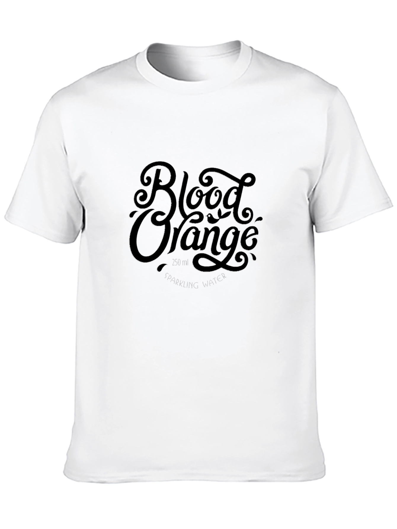 Camiseta Negra Estampada Blood Orange para Hombre